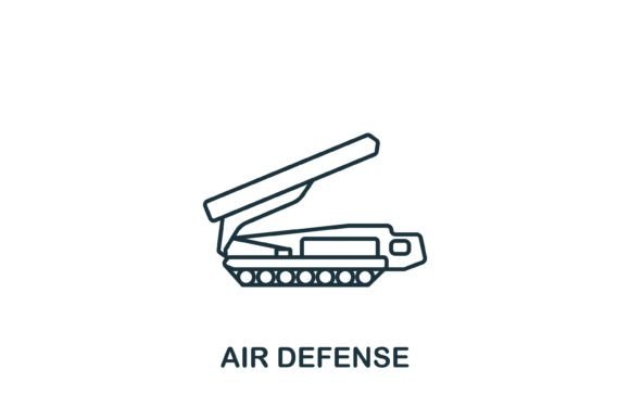 Air Defense Icon: Graphics and Icons for Editorial Design