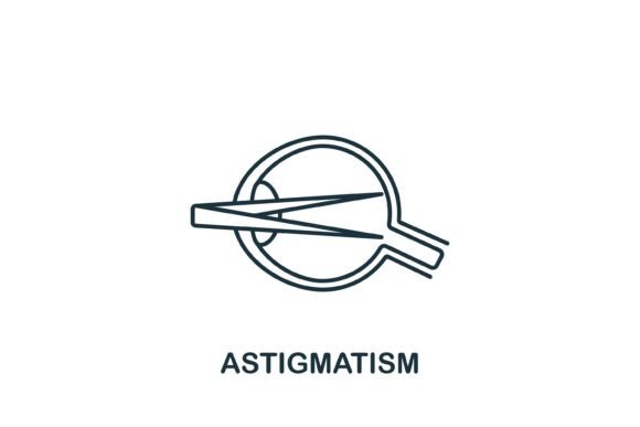 Astigmatism Icon: Graphics and Icons for Editorial Design