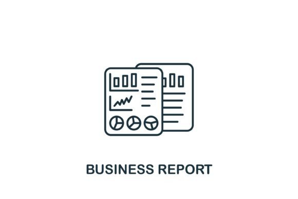Business Report Icon Graphics