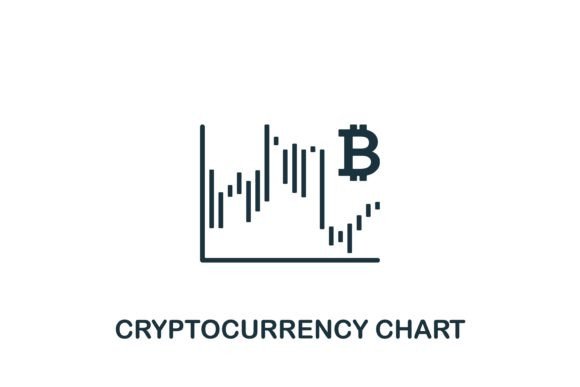 Cryptocurrency Chart Icon Graphics