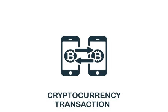 Cryptocurrency Transaction Icon Graphics