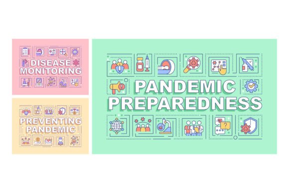 Disease Monitoring Word Concept Banners: Graphic Templates for Editorial Use