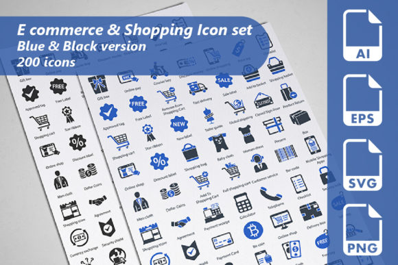 E Commerce and Shopping Icon Set