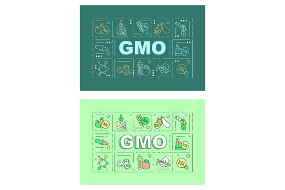 GMO Word Concepts Green Banner Set: Graphics for Bold Branding