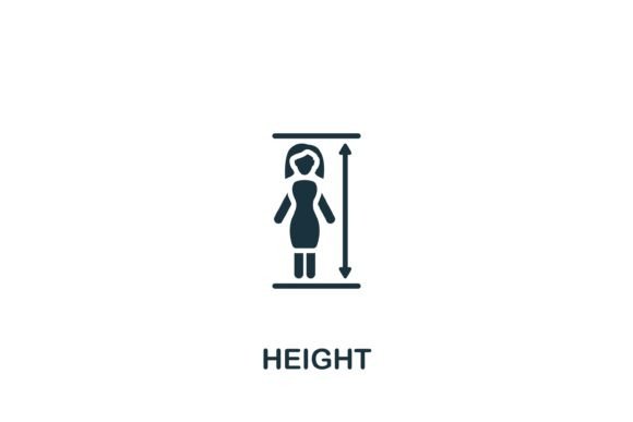 Height Icon for Graphic Design and Icons