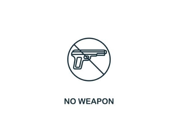 No Weapon Icon: Graphics and Icons for Editorial Use