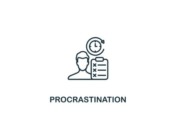 Procrastination Icon: Graphics and Icons for Creative Campaigns