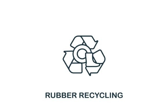 Rubber Recycling Icon Graphics and Icons