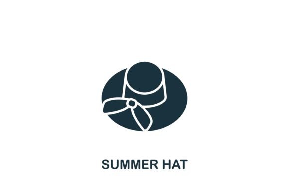 Summer Hat Icon for Graphics and Icons