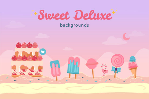 Sweet Deluxe Background B: Graphics and Backgrounds for Creative Projects