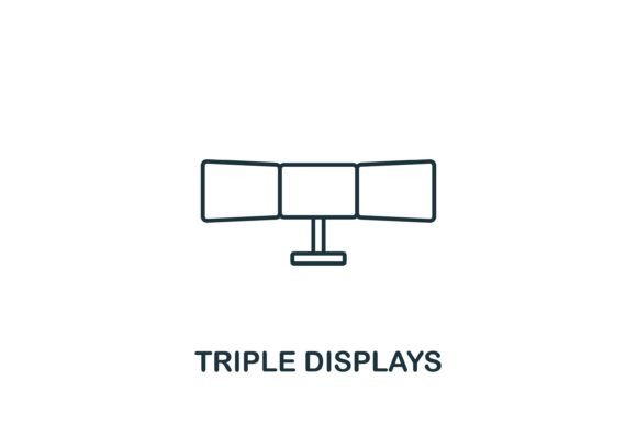 Triple Displays Icon Graphics and Icons