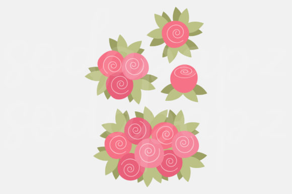 Valentines - Flowers: Graphics and Icons for Creative Design