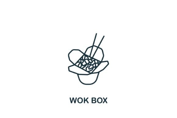 Wok Box Icon: Graphics and Icons for Creative Design